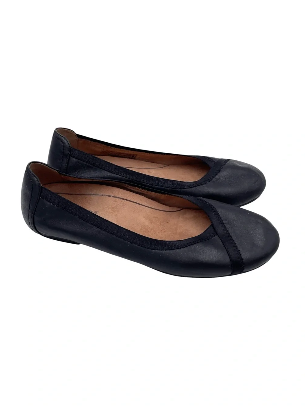 Vionic Caroll Ballet Flats Women's Size 6.5 Black Leather Comfort Shoes Chic